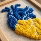 Набір для килимової вишивки (Punch Needle) Арт Моне плюс Серце діаметр 30 см на круглому підрамнику - изображение 3