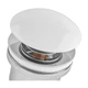 Донный клапан для умывальника Koer PW-01-11 1 1/4'' (кнопка) (Белая керамическая накладка) (KR3405) - изображение 2