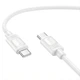 Кабель Hoco X122 USB-C/USB-C, 60W, силикон, 1 м, быстрая зарядка, белый - изображение 3