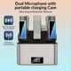 Петличный микрофон JMARY MW-15 с Type-C, 2 микрофона, до 48 часов работы, 2.4 ГГц, дальность передачи до 100 м, серый - изображение 5