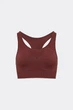 Женский бесшовный спортивный топ Giulia FLEX TOP FREE L/XL Brown-hot chocolate, топ борцовка из микрофибры, комфортный, для спорта - изображение 2