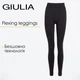 Женские классические бесшовные леггинсы Giulia FLEXING LEGGINGS XXS/XS Black, лосины из микрофибры, эластичные для спорта - изображение 1