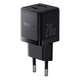 Мережевий зарядний пристрій Baseus Palm Fast Charger USB-C + USB-A 20W EU Cluster Black - зображення 1