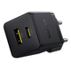 Мережевий зарядний пристрій Baseus Palm Fast Charger USB-C + USB-A 20W EU Cluster Black - зображення 4