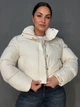 Куртка женская Fashion 3072 вафельная короткая с воротником-стойкой M молочная - изображение 1
