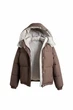 Куртка жіноча Fashions 87257 двостороння пуффер з капюшоном L коричнева з бежевим - зображення 7
