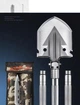 Многофункциональная лопата для выживания HX Outdoors со встроенным компасом, огнивом, ножом и другими полезными вещами - изображение 8