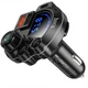FM-трансмітер модулятор Hoco DFM01 (2USB/Type-C PD20W/QC3.0 Bluetooth V5.4) автомобільний зарядний пристрій LED-дисплей Чорний - зображення 3