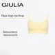 Женский бесшовный топ с перекрестными бретелями Giulia FLEX TOP ACTIVE XXS/XS Yellow-lemon grass, топ для фитнеса, спортивный из микрофибры - изображение 1