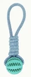Игрушка для собак и кошек канат с мячом для зубов Petify RopeBall M озёрный голубой, 37 см, мяч 5 см, плетёные узлы, стойкая к укусам, пластик, Арт. ТМ24 - изображение 3