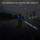 Светодиодный ошейник для собак Petify Luminous LED Collar L голубое небо, светящийся в темноте, 3 режима свечения, видимость до 100 м, регулируемый 41-54 см, полиэстер, от батарейки, Арт. XN40741 - изображение 5