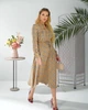 Жіноча сукня міді у клітинку з довгим рукавом LadyLike 50 Бежевий (ll2194325589444) - изображение 2