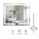 Комплект: дзеркало Lidz Kubis 800×600 LED Touch + антизапотівання + йоржик - изображение 1