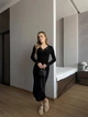 Жіноча силуетна сукня міді з мереживом Uaclothes 42-44 Чорний (like36768-171941349) - зображення 1