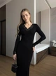 Жіноча силуетна сукня міді з мереживом Uaclothes 42-44 Чорний (like36768-171941349) - зображення 3
