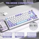 Механічна бездротова (Bluetooth + 2,4G) клавіатура з HOT SWAP Attack SHARK X820Ultra, 80 key, RGB, gift switch, Win/Mac OS, УКР/АНГЛ, Star White/Білий (X820ULTRASW) - изображение 7