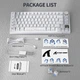 Механічна бездротова (Bluetooth + 2,4G) клавіатура з HOT SWAP Attack SHARK X820Ultra, 80 key, RGB, Shark Switch, Win/Mac OS, УКР/АНГЛ, White contour/Білий (X820ULTRAW) - зображення 11