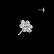 Топ цветочек с муассанитом для титановых лабретов Push-In (Цвет: Металл)(MQDT071-С) - изображение 1