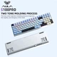 Клавиатура игровая механическая Aula S-100 PRO Wireless White-Black ENG/UKR Red Switch Hot-Swap USB, 2.4G, Bluetooth - изображение 10