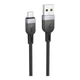 Кабель для зарядки та передавання даних USB Hoco X109 Silicone USB to МicroUSB 2.4A 2 метри Black - зображення 2