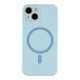 Чехол накладка Glow Silicone Case with Magsafe для Apple iPhone 13 панель-накладка для телефона магнитная зарядка Blue - изображение 1