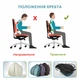 Ортопедическая подушка на спинку сиденья Correct Line Max от Correct Shape, чехол замша на дайвинге, цвет Серый, 37х36х8 см - изображение 8