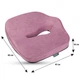 Ортопедическая подушка для сидения MAX COMFORT, от Correct Shape, чехол замша на дайвинге, цвет Пудра, 45х41х10,5 см - изображение 1