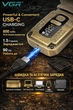 Электробритва VGR V-337 с титановыми лезвиями, LED-дисплеем и влагозащитой IPX6 Gold - изображение 2