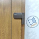Двері INOKS вхідні вуличні металопластикові модель INOX 06 950х2050 золотий дуб - зображення 3