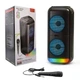Портативная Bluetooth колонка ZQS-6227 акустическая система с микрофоном и RGB подсветкой Черный - изображение 1
