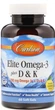 Омега 3 + витамин Д3 и витамин К Carlson Omega-3 Plus D & K 60 гелевых капсул лимон (ARE-576065) - изображение 1