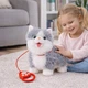 Мягкая интерактивная серо-белая кошка на поводке «Лучший друг» — лижет язычком, повторяет голос, укр. язык, арт. BF2501-2 - изображение 3