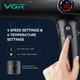 Фен професійний VGR V-469, 4 рівні обдування, 4 рівні температури, 2 насадки, 2400 Вт - зображення 2