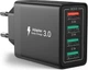 Мережевий USB адаптер Yosou 33W на 4 USB-порти — Швидка зарядка Quick Charge 3.0 для iPhone та Samsung - зображення 1