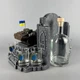Набор штофов с рюмками с часами "БТР-70" стопки и бутылка 500 мл | Декор для рабочего стола PA_1232_3 - изображение 4