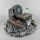 Подарунковий набір штоф з годинником "БМП-1" стопки + фляга 300 мл | Тематичний подарунок для військового PA_1087_1 - зображення 2
