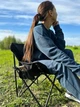 Складне крісло павук для кемпінгу та туризму Quest 69х45×65см з кишенею Чорний - зображення 10