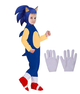 Дитячий карнавальний костюм їжачок Сонік Sonic, комбінезон з шапкою та рукавичками, на зріст 95–105 см - зображення 1