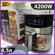 Аэрогриль на 6,5 литров для жарки и выпечки без жира Zepline 4200W, Воздушная аэрофритюрница с формочкой для запеканок - изображение 2