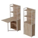 Стіл книжка з етажеркою Практик 2 Ferrum-decor 1555x640x990 Білий метал ДСП Дуб Сан-Марино 16 мм (FRD-104633) - зображення 1