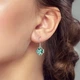 Серьги серебро проба 925 Original стиль Pandora конюшина оберег на счастье удачу четырехлистник 6637 - изображение 2
