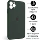 Чохол Silicone Premium case з захистом камери для iPhone 15 Pro Full Camera Protective dark green 1917 - изображение 4