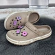 Кроксы подростковые ЭВА для девочки Dago Style бежевые 35р (22,3 см) 1228-6 - изображение 1