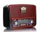 Радіоприймач з Bluetooth, SOLAR USB+SD, ліхтариком FM/AM, USB, 220V, АА Golon Червоний - зображення 1