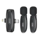 Микрофон Петличный Беспроводной XO MKF010 Twin Type-C+IP Черный - изображение 1