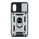 Чехол накладка Guard Shield Armor с кольцом для ZTE Blade A31 Plus Silver - изображение 1