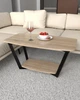 Журнальний столик в стилі лофт EcoLoft Флоу DSP-1395-6 Дуб Сонома - зображення 2