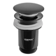 Донный клапан для раковины Zerix BV-01 BLACK 1 1/4'' с переливом автоматический СLICK-СLACK (Цвет че - изображение 1