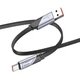 Кабель HOCO U119 USB to Type-C 5A, 1.2m, nylon, aluminum connectors, Black (6942007605007) - зображення 3
