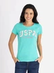 Футболка бавовняна жіноча U.S. Polo Assn 216634-2J00A (AQUA TEAL) S Бірюзова (786662293164) - зображення 1